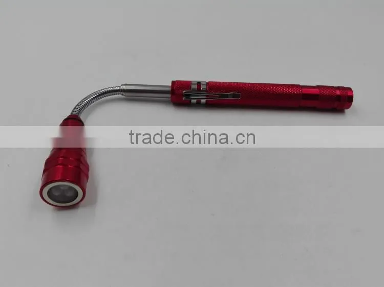Telescopic Aluminum 3led Flashlight Magnet Tool Pick Up Telescopic Flashlight