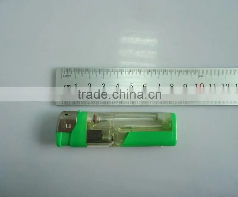 8.1cm transparent refillable electronic lighter led lighter for cigarette