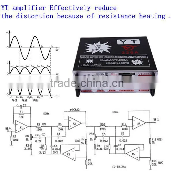desk home appliance amplifier YT-326A with FM & support CD/DVD/VCD input HOT!!!Top sell