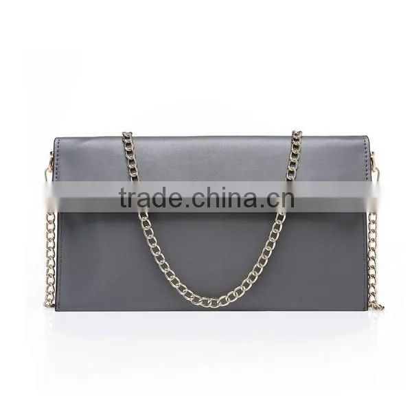 Custom red color ladies leather acrylic clutch bag envelope evening bag wholesale