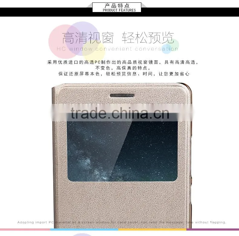 Original USAMS MUGE Series Flip Case For Huawei Mate S PU Leather Cover case with view Window MT-4668