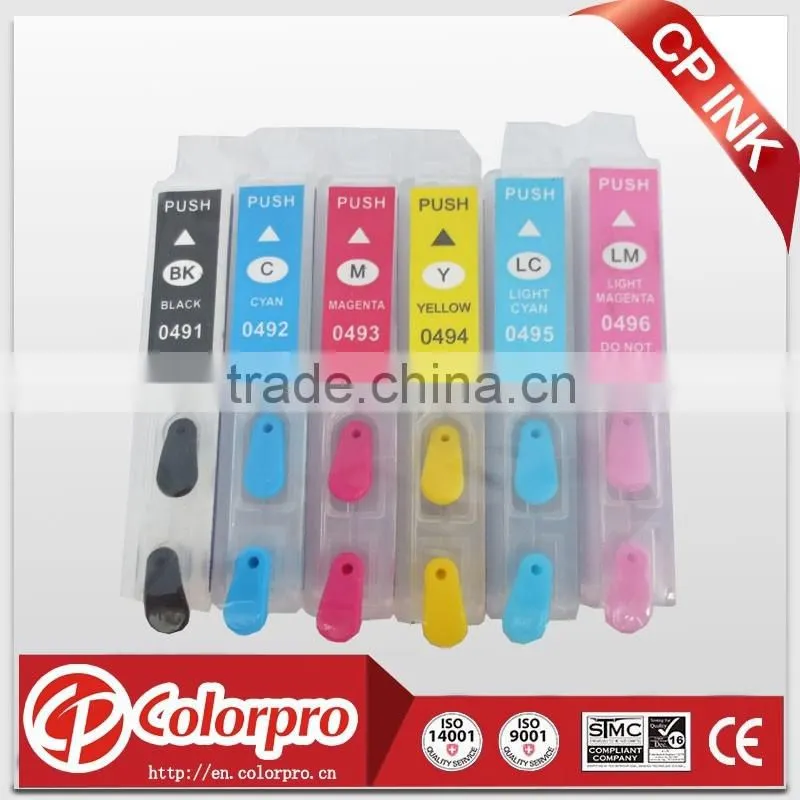 For epson Stylus Photo R310/R350 printer for epson T0491--T0496 refill empty ink cartridge