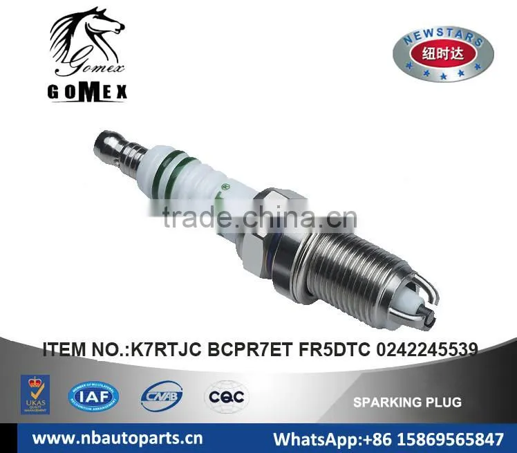 High Quality Auto Spark Plug K7RTJC BCPR7ET FR5DTC 0242245539 for AUDI FIAT VW.etc.