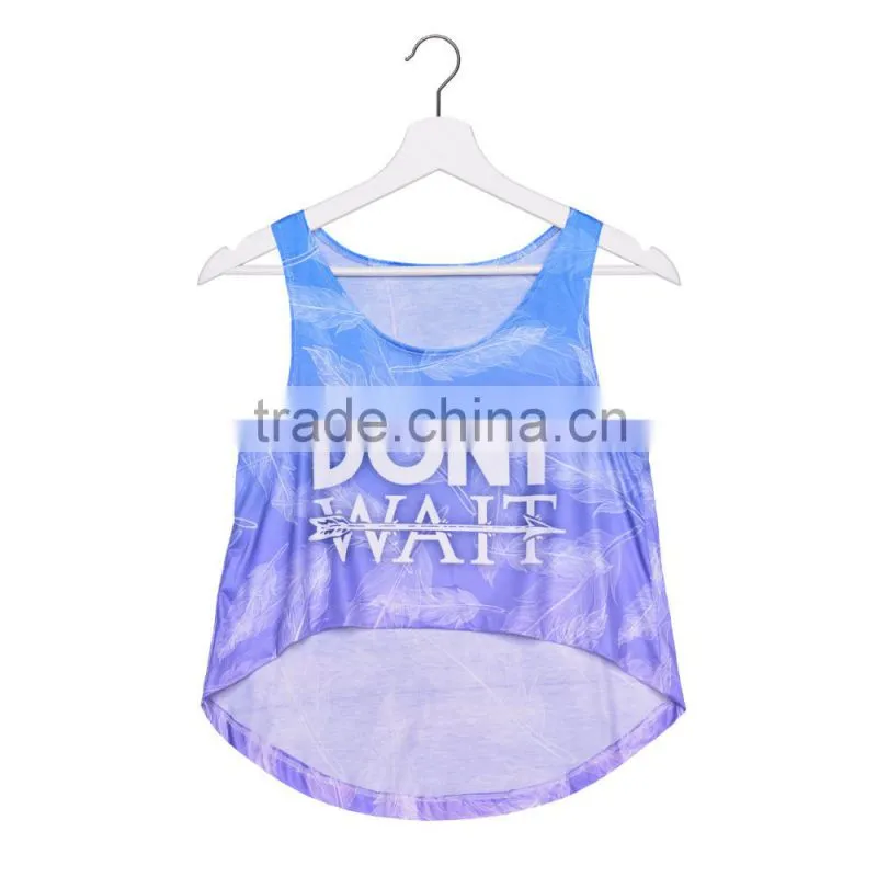 2016 New Women Clothing Digital Print Emoji Lover Custom Ladies Plain Crop Top