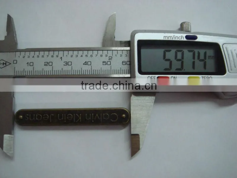 two holes metal plate for leather bag