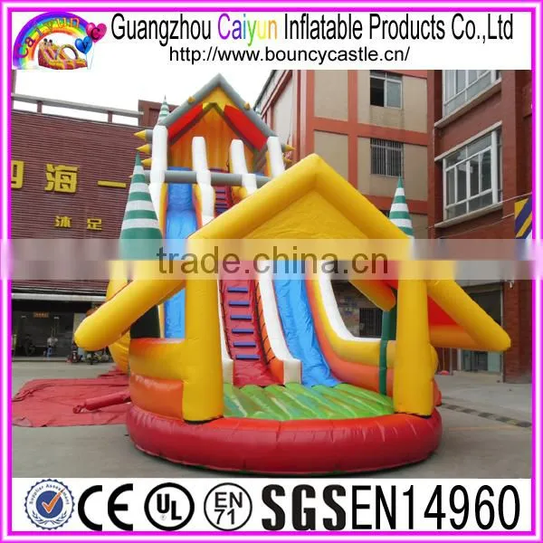 Hot Sales Inflatable Dry Slide With Mini House