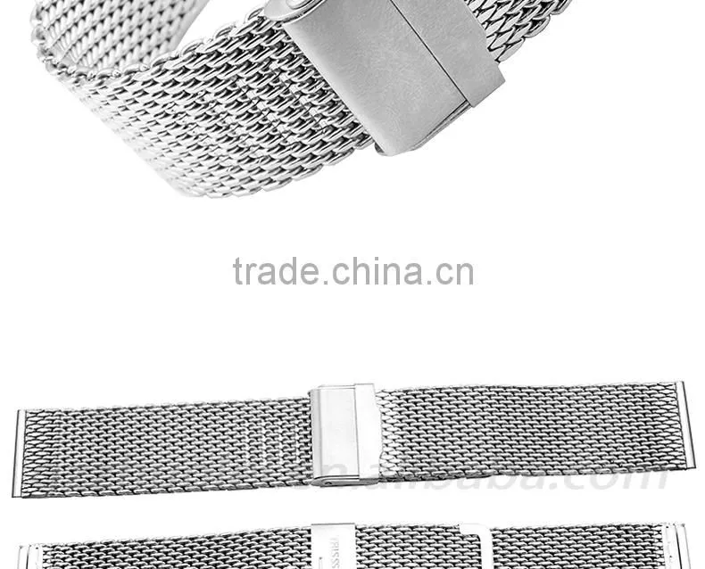 Milanese Classic Buckle Stainless Steel Watchband 20mm 22mm