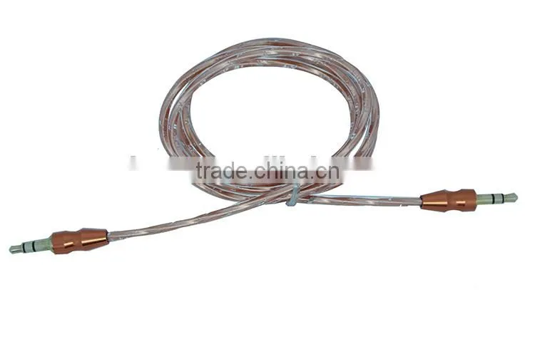 Aluminum foil DC3.5M to DC3.5M metal transparent cable