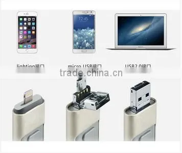 3 IN 1 100% real capacity aprroved MFI certification usb 3.0 custom Ultra Slim cheap mini 16GB 32gb 64GB U Disk usb flash drive