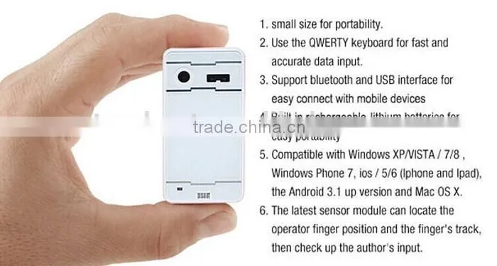 Portable Mini Wireless Bluetooth Virtual Laser Keyboard Para Jogos Teclado For Ipad/Iphone Computer Tablet Projection Keyboard