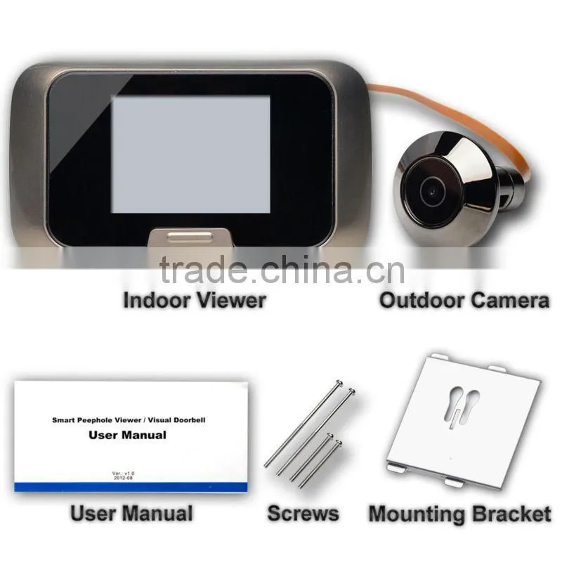 Camera Door EQUES Photo Video 0.3MP Color SD Card 2.8" Digital Peephole Viewer