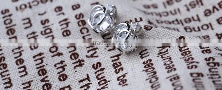 JINSE Crown Shaped Earrings
