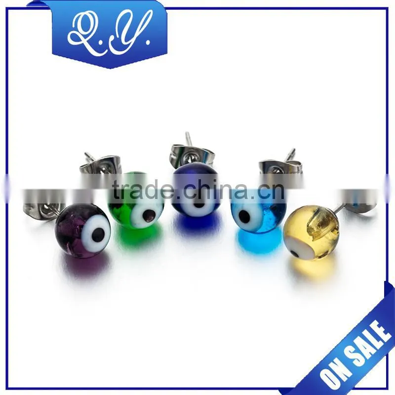 Colored stainless steel earrings ear piercing jewelry