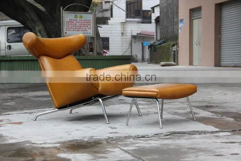 Hans J. Wegner famous design ox chair with ottoman