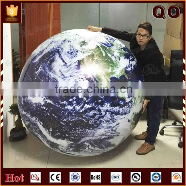 New products ground party balloon inflatable led light globe balloon with rope