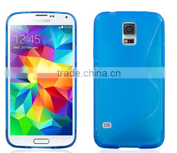 2014 colorful transparent tpu case for samsung galaxy s5,s line tpu case