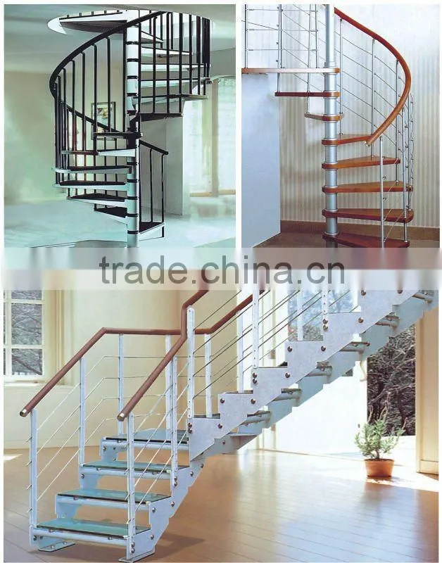 glass exterior stair design for project