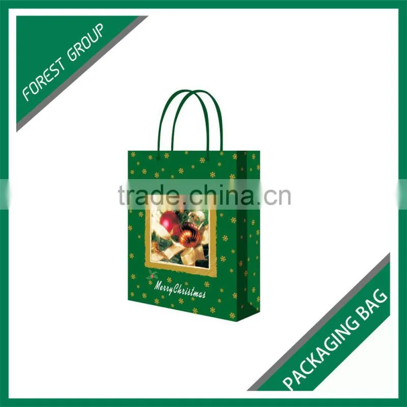 FREE SAMPLE ART PAPER CHRISTMAS GIFT PACKING BAG WITH HANDLE