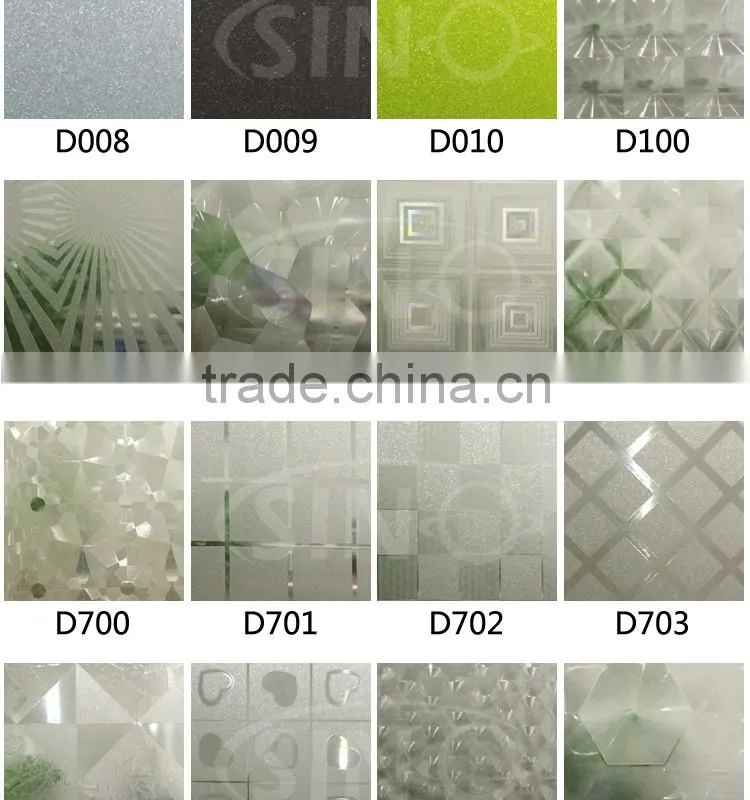D701 1.22x50M 3D Glass Film Window Design PVC Sticker