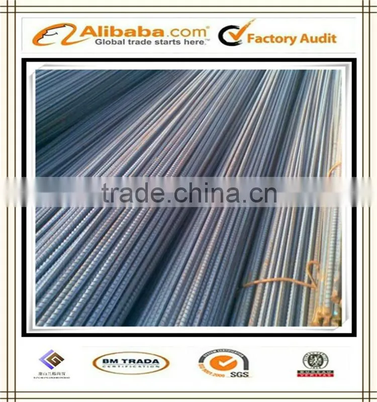 deformed steel bar, iron rods, construction steel rebar from tangshan factory price