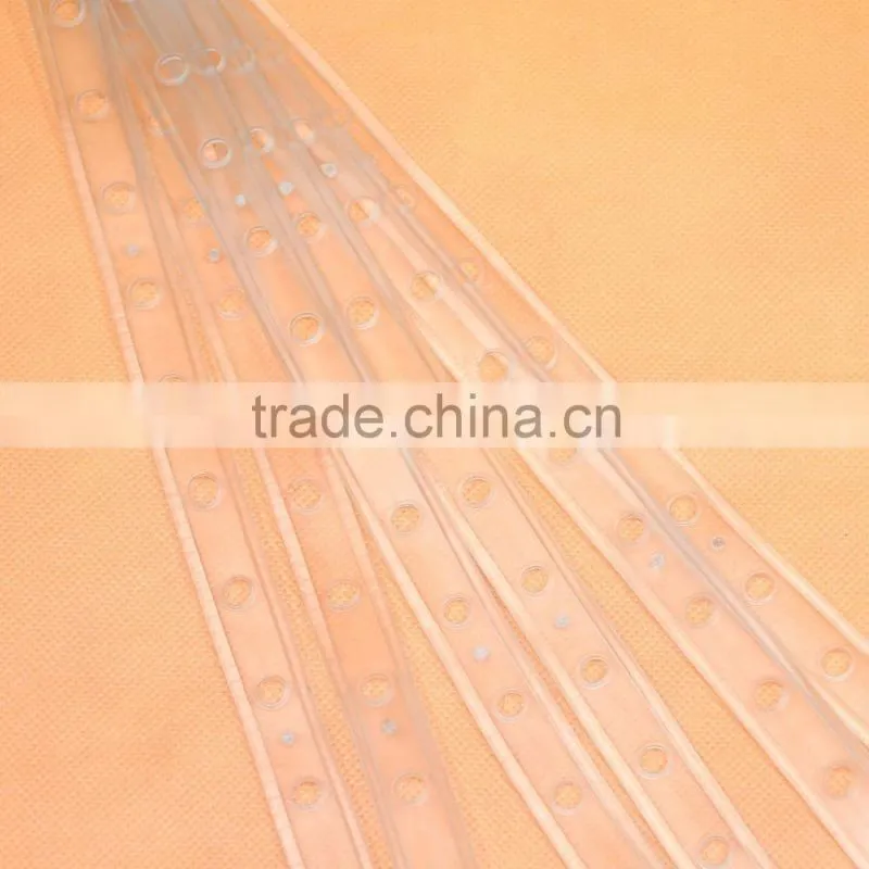 Flexible plastic transparent custom clip strip/hanger strip