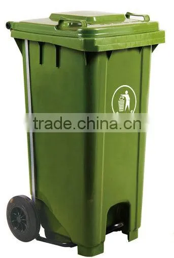 BT240U 240liter HDPE plastic outdoor waste bin with central pedal