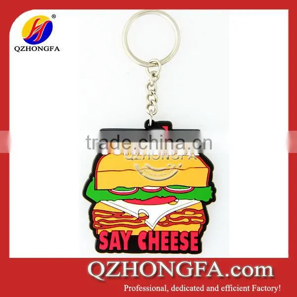 Promotional PVC Key Ring 3D Soft Printing Key Chain