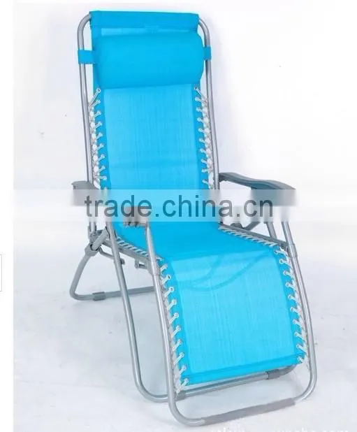2016 new design Set of 2 Black Textoline Zero Gravity Reclining Garden Sun Lounger Chairs