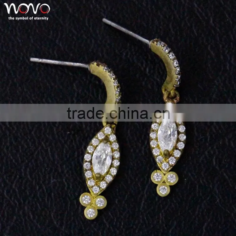 Fashion brass earring wholesale
