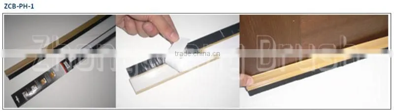 Metal channel weather strip brush