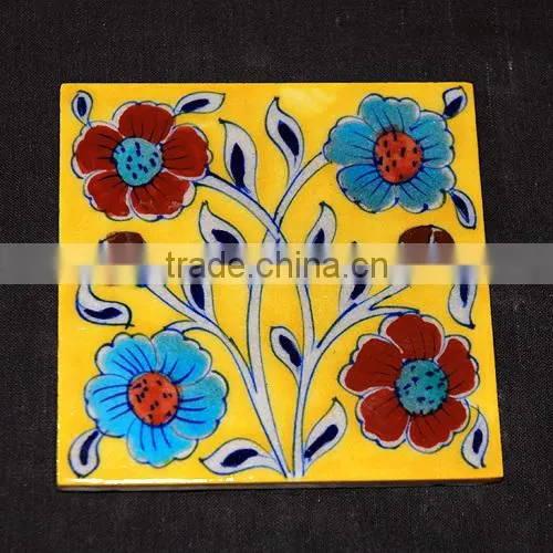 Amazingly Crafted Handmade Blue Pottery Tiles