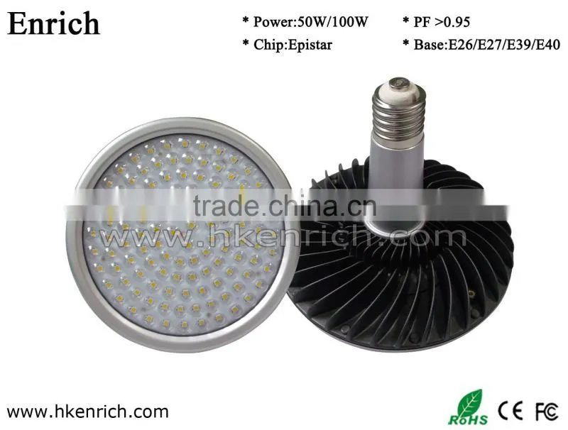 E26 ,E27, E39,E40 100W Waterproof LED High Bay Light PF>0.95
