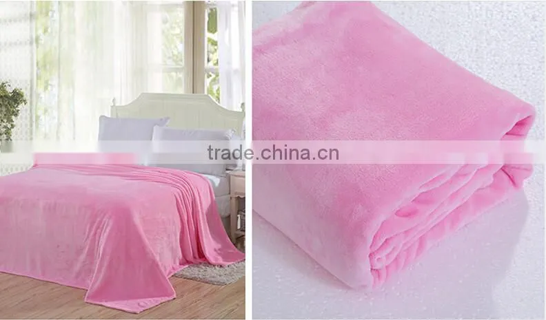 Solid color flannel blanket