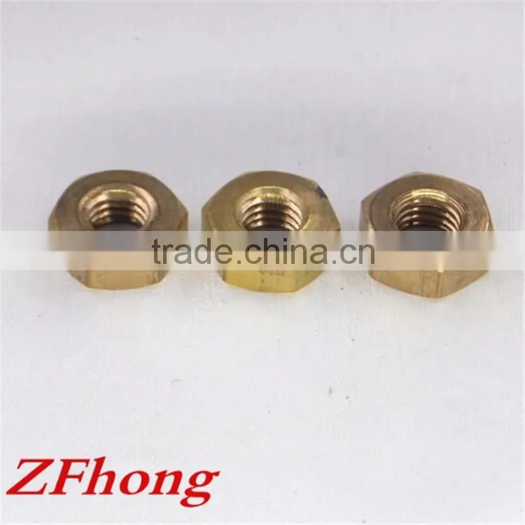 made in China high quality m1 - m10 nickel plated din934 brass hex nut