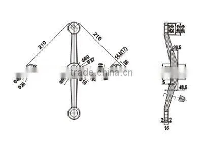 Stainless steel glass spider fittings 210mm from hole to hole