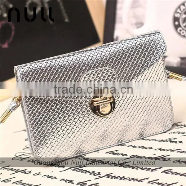 Two layer fashion girls wrist strap phone wallet