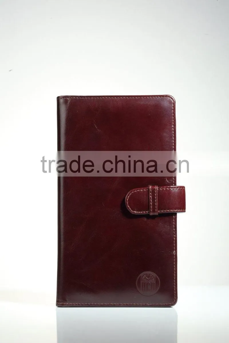 direct factory sale leather cheque holder/leather passport holder/leather cheque holder with custom logo