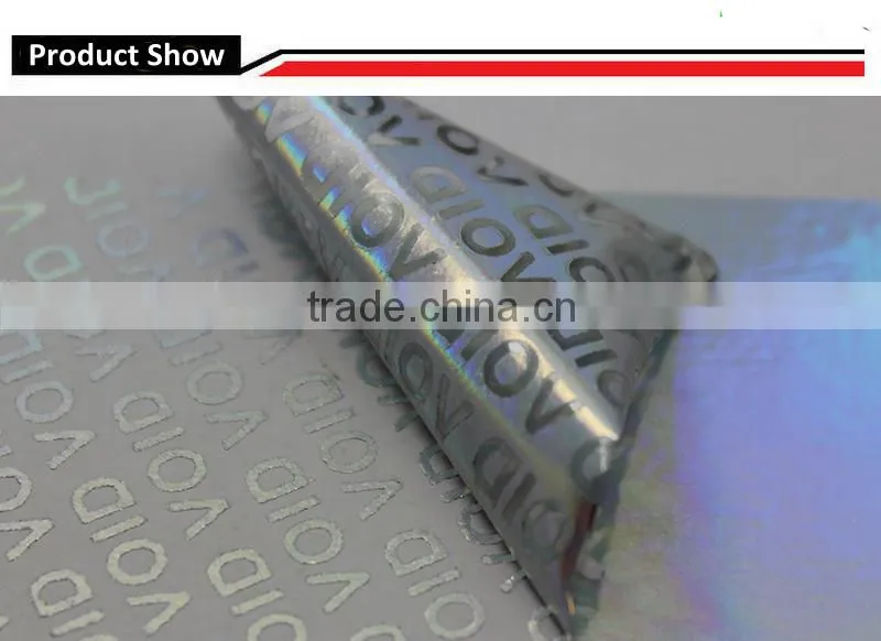 Hologram embossing VOID base label material
