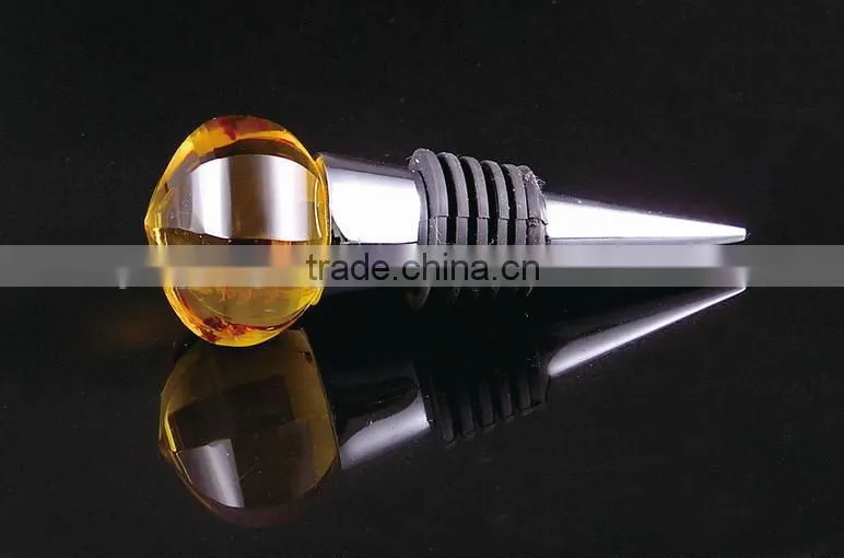Bottle decorative transparent crystal ball wine stopper