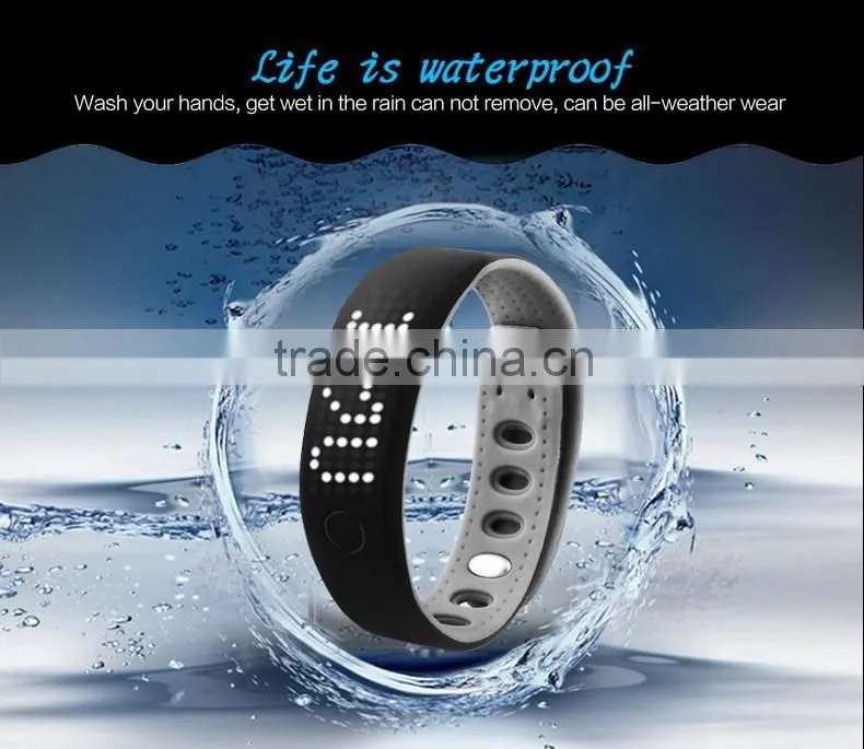 waterproof bluetooth bracelet/Bluetooth Smart wristband 2016 for Android