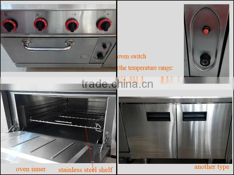 YSN-9TR4 Gas range with 4-burner&eletric oven