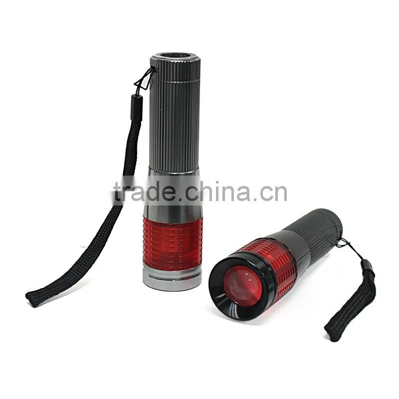 Mulrifunction Red Light Warning 1W LED Ttorch Flashlight