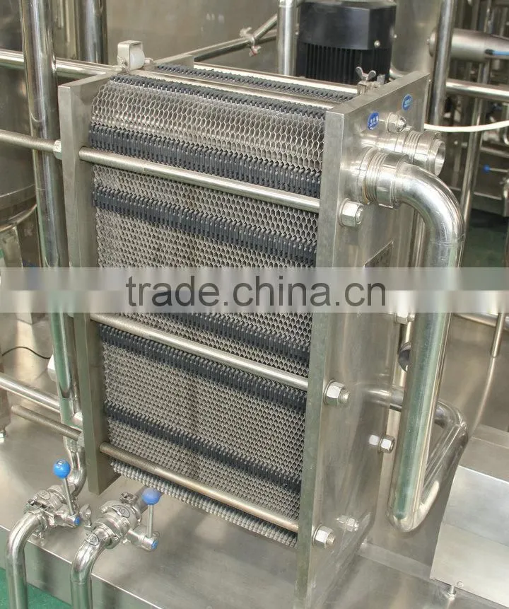 for beverage mixer bevel plate heat exchanger