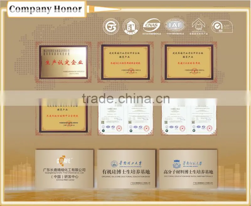 Float glass, Reflective glass, Tempered glass, Laminated glass, Solar glass Silicone Sealant