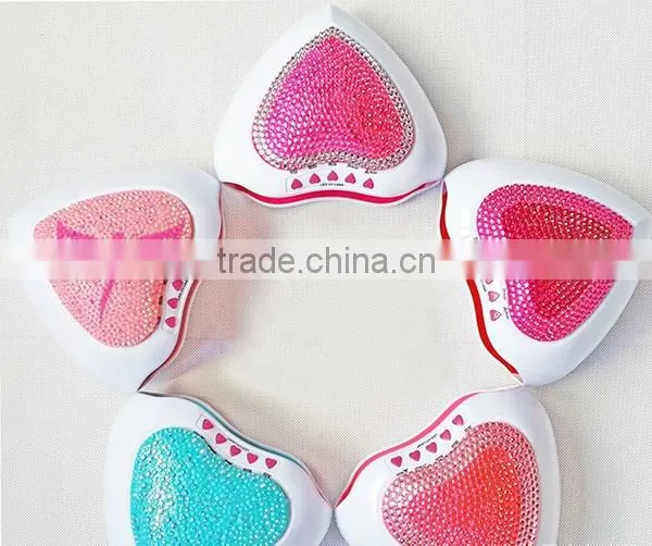 2015 9W heart shape with rhinestone professional convenient nail art LED lamp