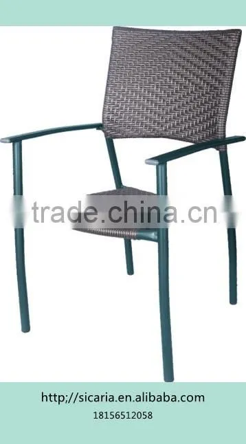 STEEL CHAIR WITH RATTAN OF DIFFERENT COLOR