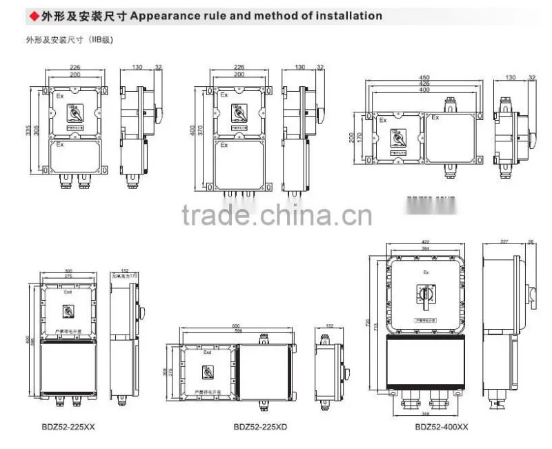 BDZ52 explosion-proof circuit breaker hot sell low price