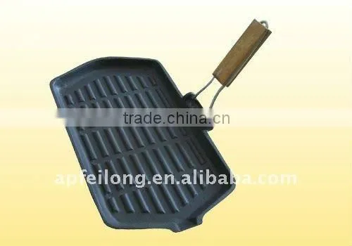 cast iron fry pan with handle