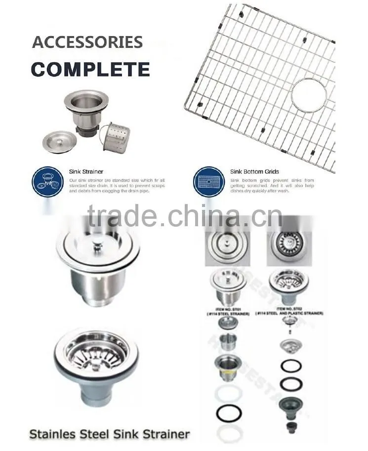 SUS304 Handmade Undermount Single Bowl Handmade Bar Sink Made in China