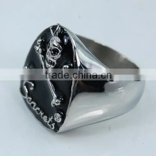 Wholesale Stainless steel punk ring,Rock and roll style ring,skull ring
